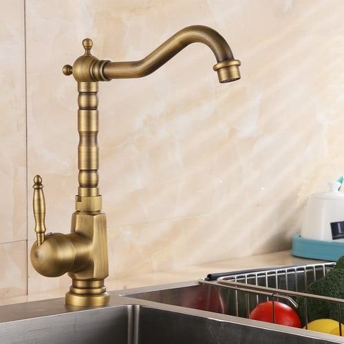 Antique Copper Prep Faucet — All-Copper Rotating Vegetable Sink Faucet