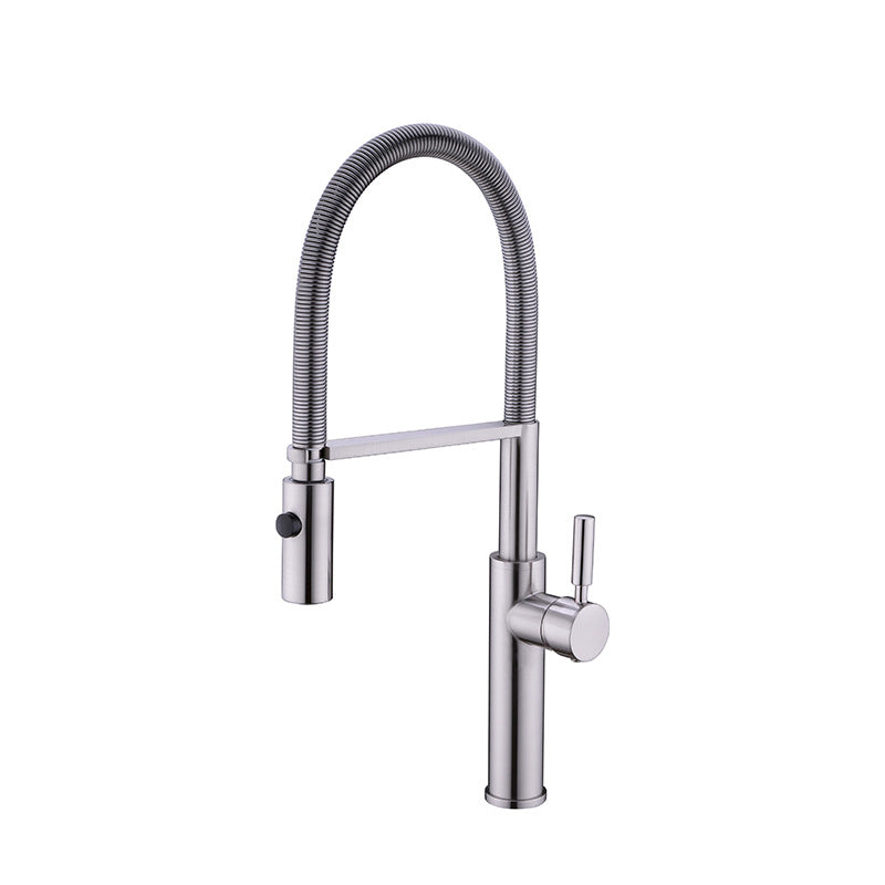 Copper Kitchen Faucet with Pull-Out Sprayer, Traditional Style