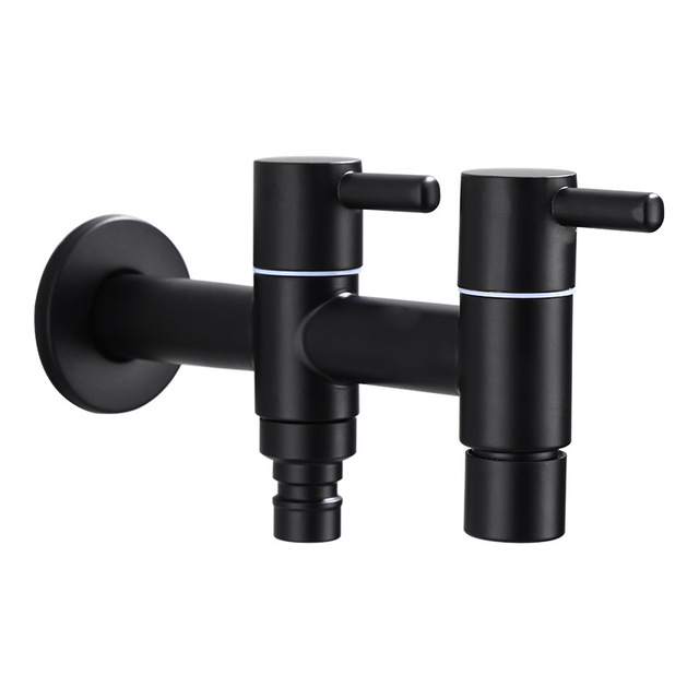 Washing Machine Faucet, Black — Extended 304 Stainless Steel