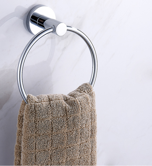Chrome Towel Ring and Bath Hardware