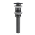 Pop-Up Sink Drain — Black, Rose Gold, White, Chrome or Gun Gray, With or Without Overflow