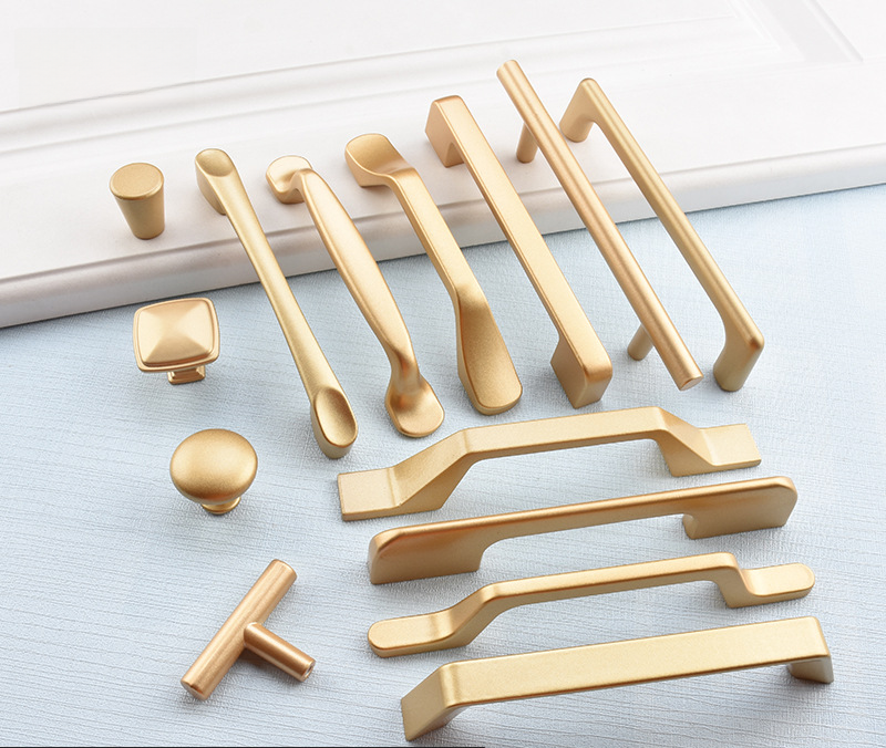 Gold Cabinet and Drawer Pulls — Aluminum, Multiple Sizes and Styles