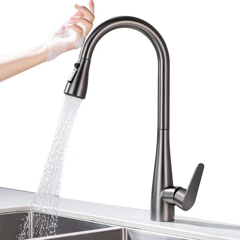 304 Stainless Steel Kitchen Touch Faucet with Pull-Down Sprayer