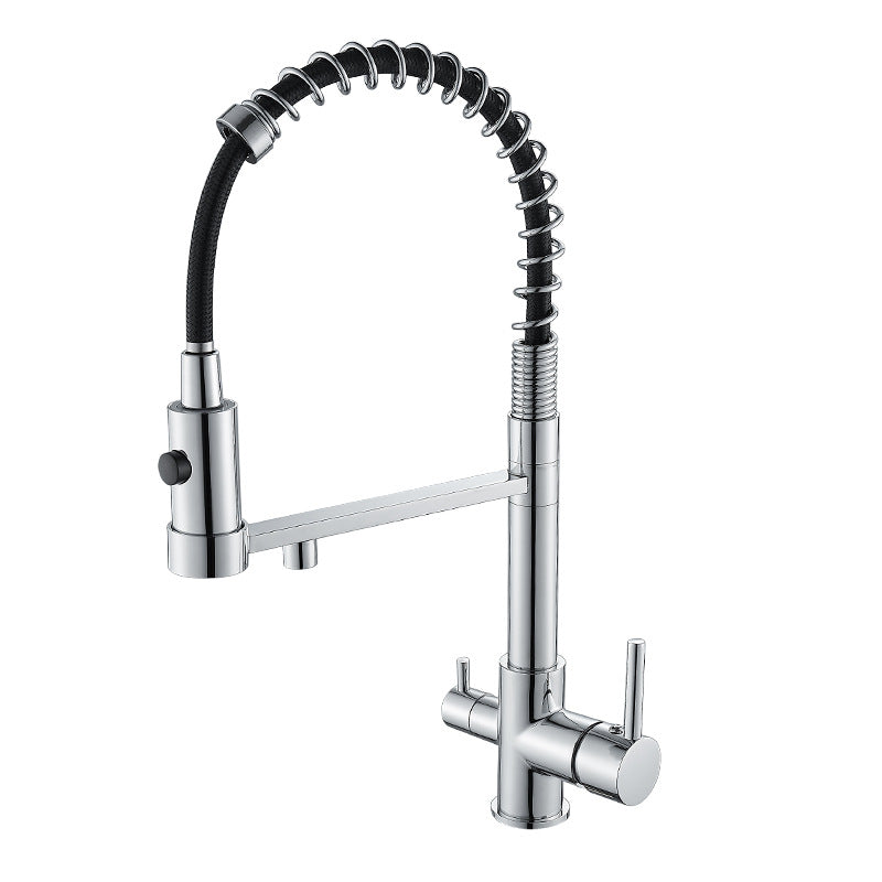 3-in-1 Kitchen Faucet, Hot, Cold and Filtered Water, Black, Chrome or Metal Gray