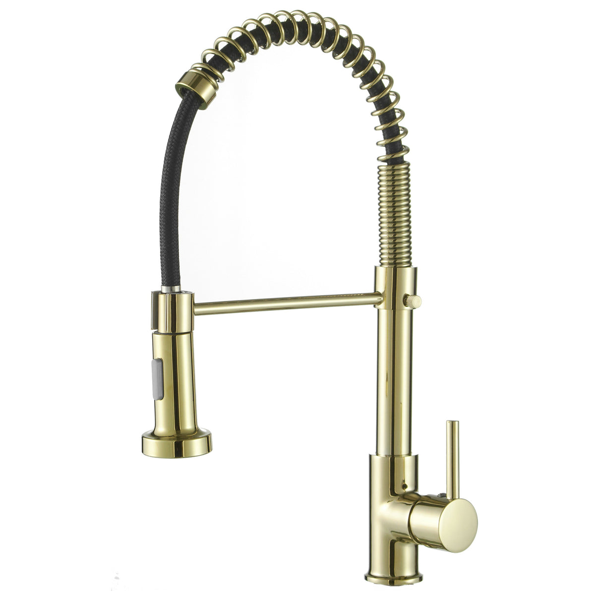 Pull-Down Kitchen Faucet, Brass with Spring Spout