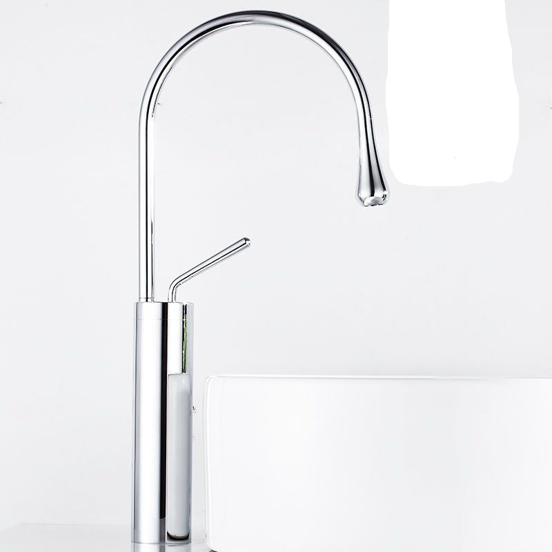 Basin Faucet, Black with High-Arc Spout