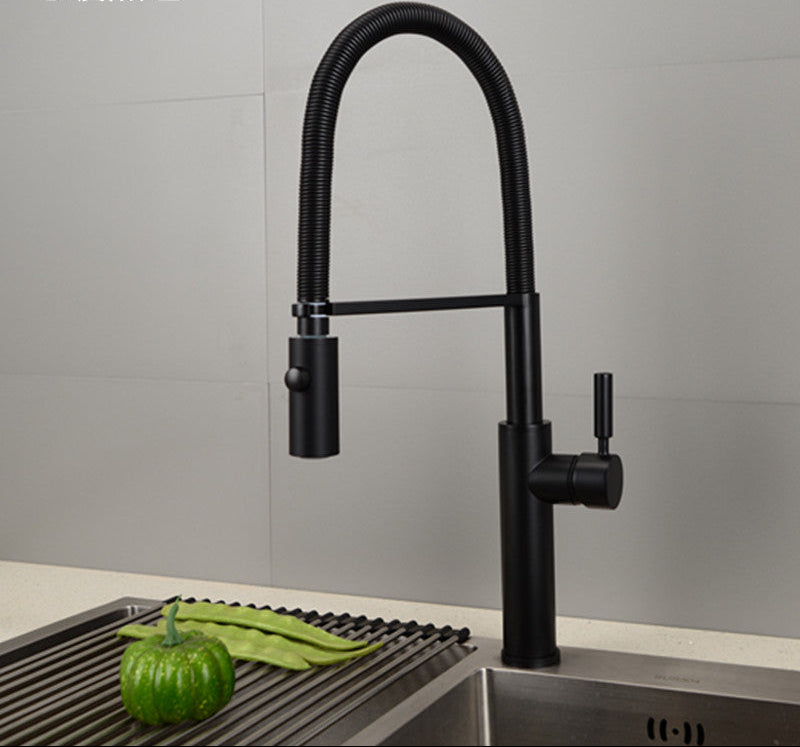 Copper Kitchen Faucet with Pull-Out Sprayer, Traditional Style