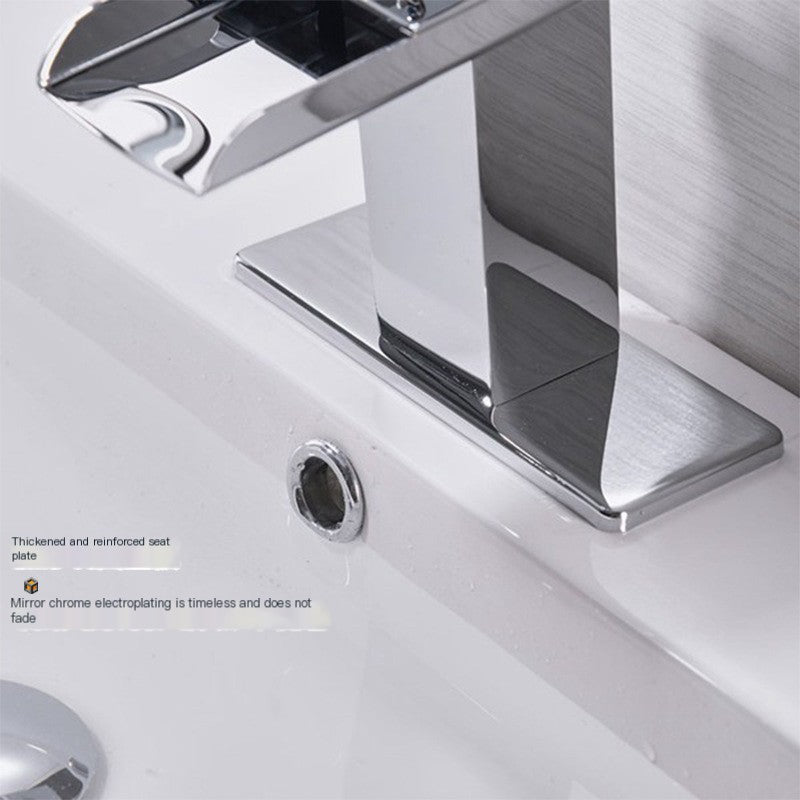 Wall-Mounted Basin Faucet, Copper — Chrome, Brushed or Black