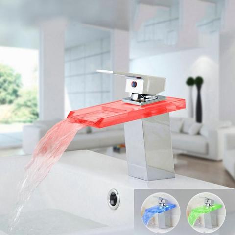 Single-Hole Waterfall Basin Faucet