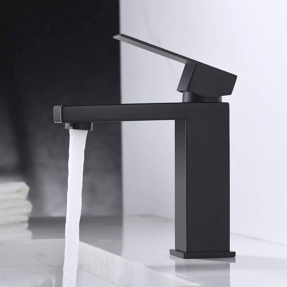 Basin Faucet, 304 Stainless Steel with Black Finish