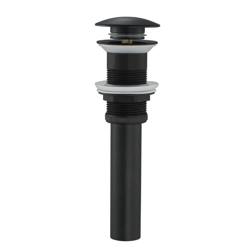 Pop-Up Sink Drain — Black, Rose Gold, White, Chrome or Gun Gray, With or Without Overflow