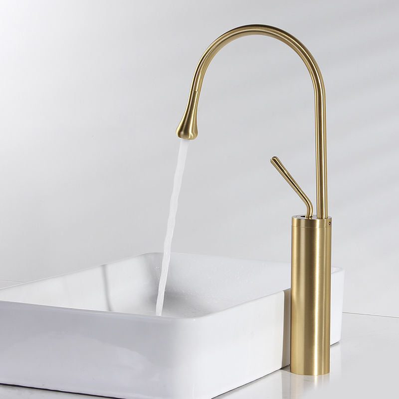 Basin Faucet, Black with High-Arc Spout