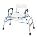 Tub Transfer Bench with 360 Degree Swivel Seat — Adjustable Height, 350 Lb Capacity