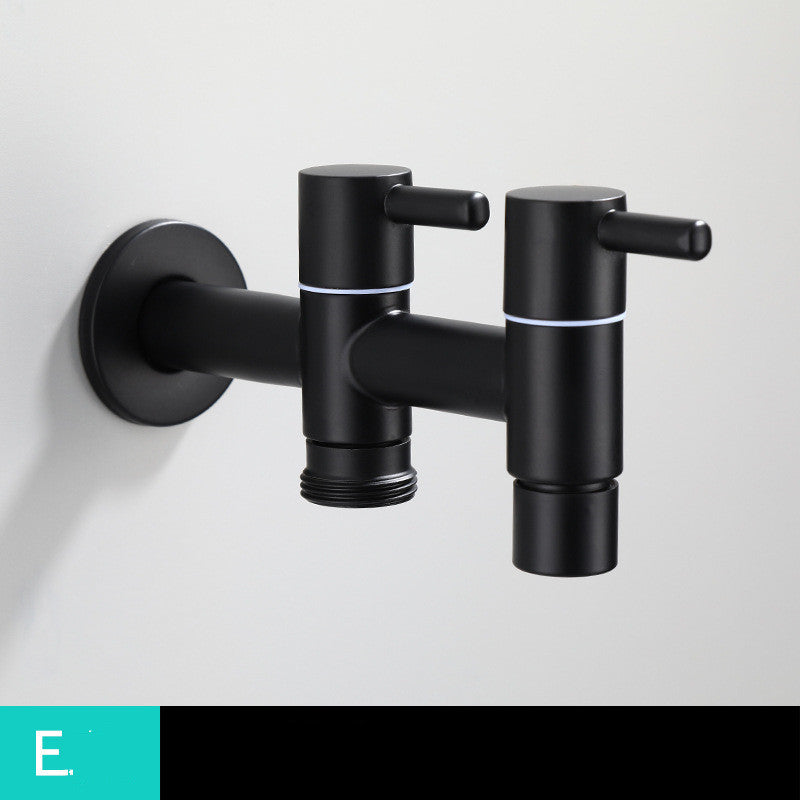 Washing Machine Faucet, Black — Extended 304 Stainless Steel