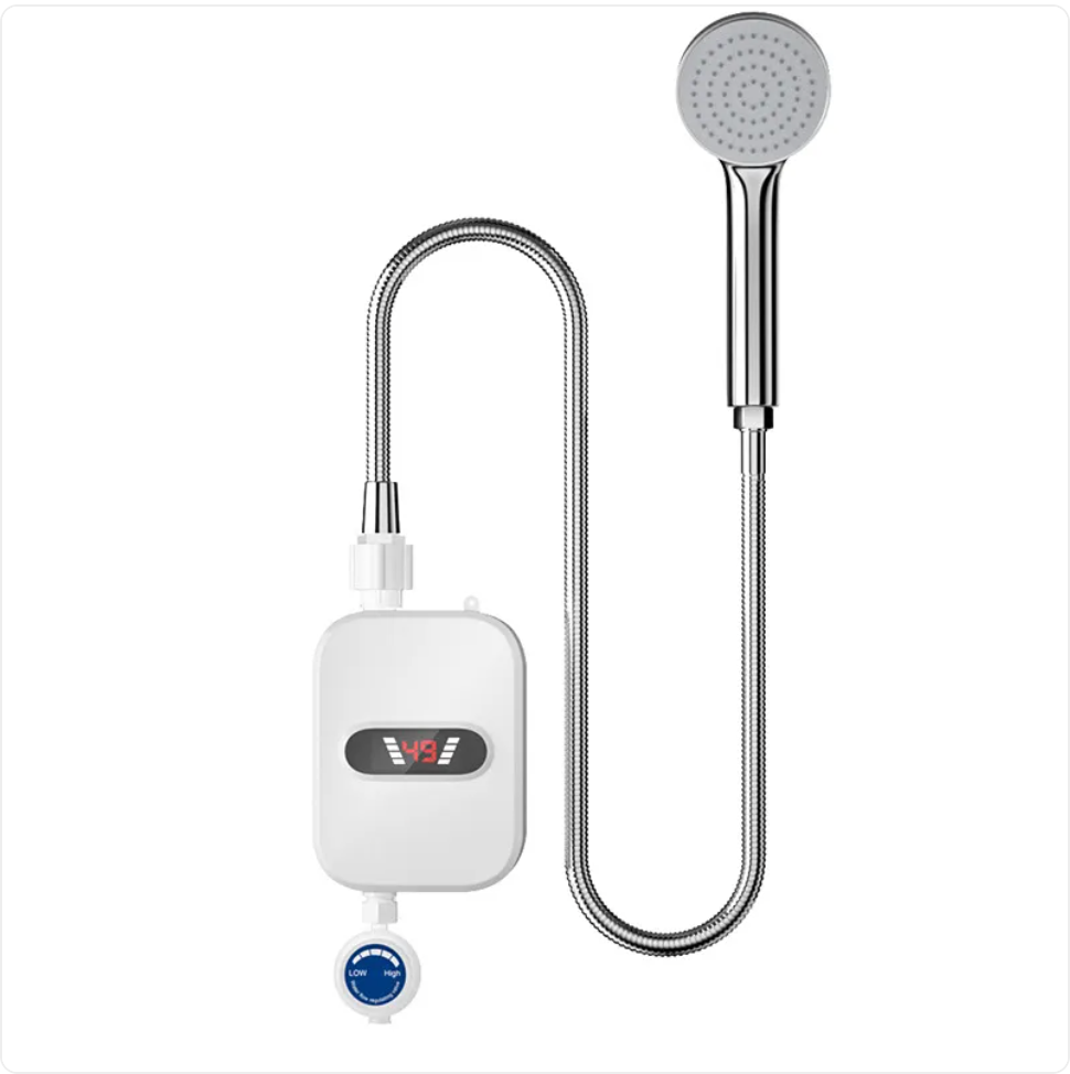 Compact Electric Tankless Water Heater Shower Set