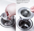 Snap-In Sink Strainer, Stainless Steel with Basket