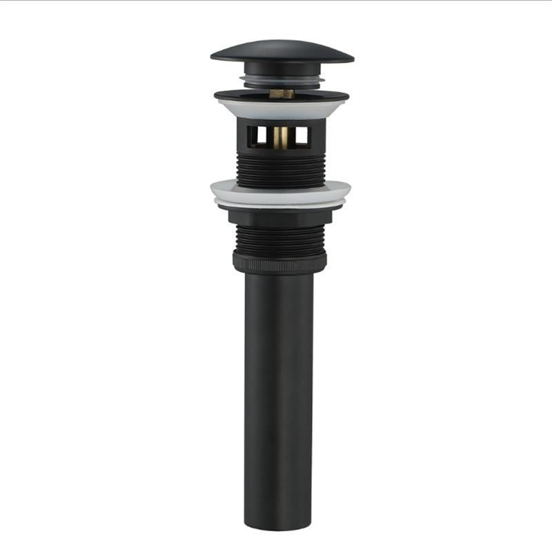 Pop-Up Sink Drain — Black, Rose Gold, White, Chrome or Gun Gray, With or Without Overflow