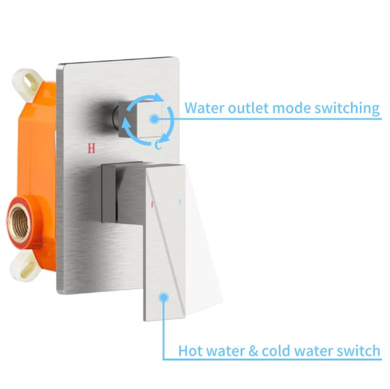 Shower System Combo Set — Wall Mount with Mixer Valve