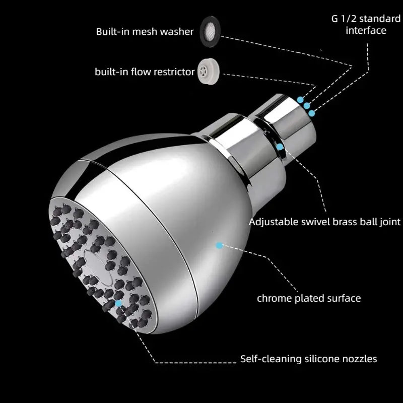 Shower Head with Mounting Accessories