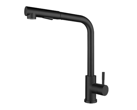Pull-Down Kitchen Faucet - Single Handle Stainless Steel, Matte Black or Chrome