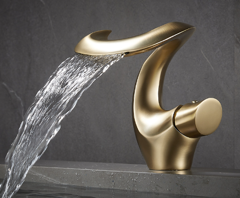 Brass Waterfall Basin Faucet (Complete Set)