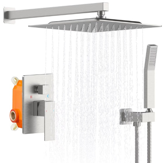 Shower System Combo Set — Wall Mount with Mixer Valve