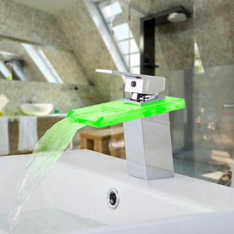 Single-Hole Waterfall Basin Faucet