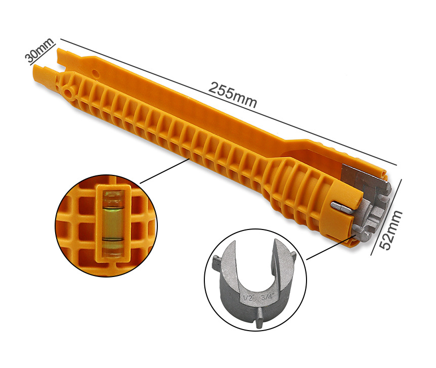 Faucet and Basin Socket Wrench — Adjustable Multi-Function Plumbing Tool