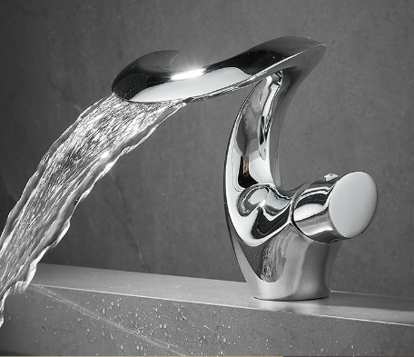 Brass Waterfall Basin Faucet (Complete Set)