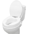 Toilet Seat Riser with Lid, 4″, White
