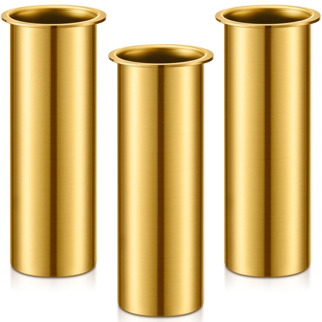 Brass Boat Drain Tubes, 3-Pack — 3 X 1 Inch Livewell and Transom Drain Plugs