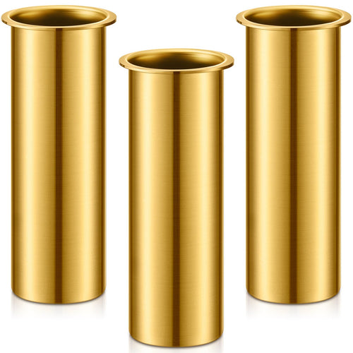 Brass Boat Drain Tubes, 3-Pack — 3 X 1 Inch Livewell and Transom Drain Plugs