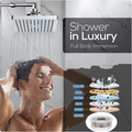 Rain Showerhead with Built-In Filter, 6 Inch, Black or Silver