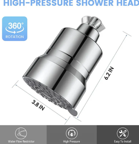 3-Settings Filter Shower Head Nozzle Set