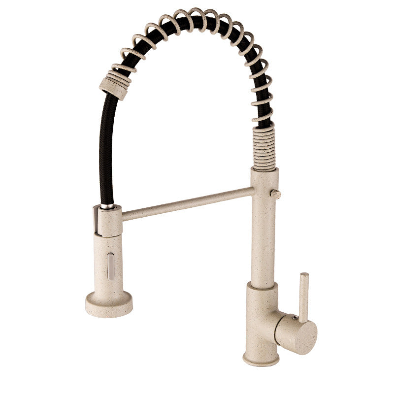 Pull-Down Kitchen Faucet, Brass with Spring Spout