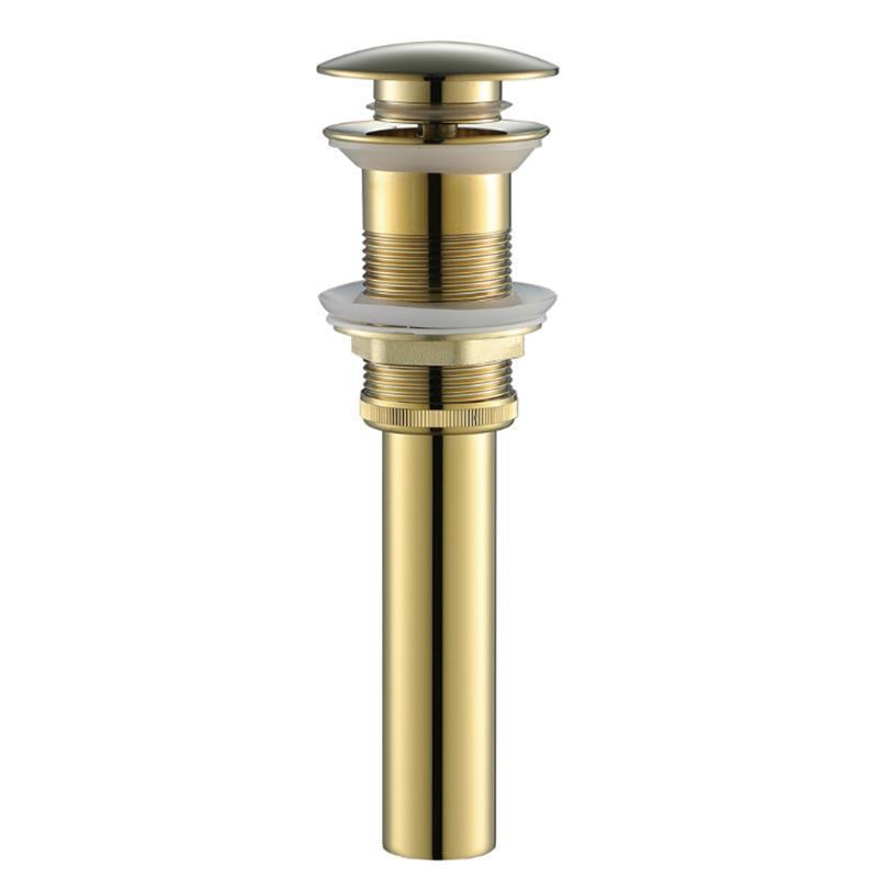 Pop-Up Sink Drain — Black, Rose Gold, White, Chrome or Gun Gray, With or Without Overflow
