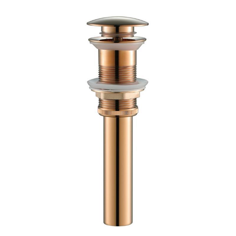 Pop-Up Sink Drain — Black, Rose Gold, White, Chrome or Gun Gray, With or Without Overflow